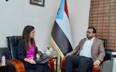 العولقي يلتقي مسؤولة الإعلام والتواصل الاستراتيجي بمكتب المبعوث الدولي بالعاصمة عدن