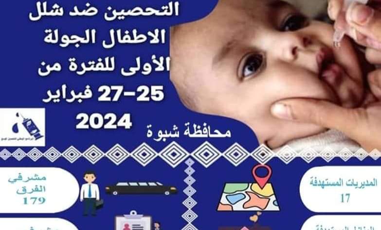 مدير عام الصحة شبوة يؤكد الجاهزية لتنفيذ حملة التحصين ضد شلل الأطفال غدا الأحد