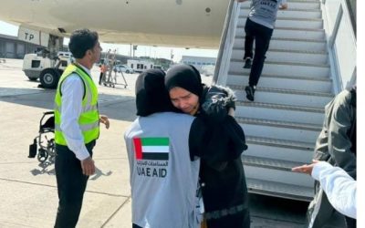 الإمارات تستقبل الدفعة التاسعة من الأطفال الفلسطينيين الجرحى ومرضى السرطان