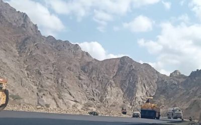 أعمال السفلتة تصل اليوم حتى الكيلو27.365 من طريق باتيس-رصد