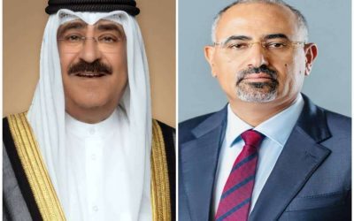 الرئيس الزُبيدي يهنئ أمير دولة الكويت بالعيد الوطني لبلاده