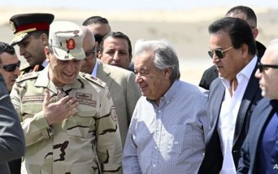 غوتيريش من رفح المصرية: حان الوقت لوقف فوري لإطلاق النار في قطاع غزة