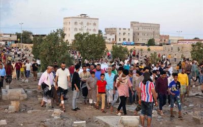 تشييع مهيب في عدن لجثمان البطل عبدالملك