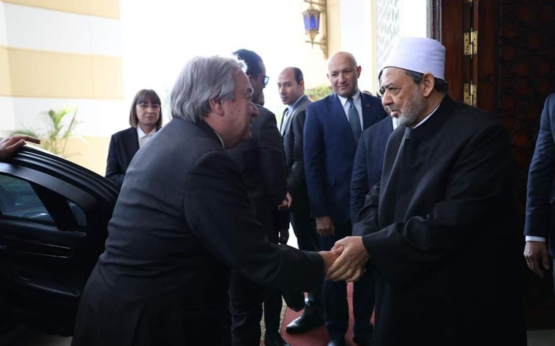 شيخ_الأزهر يستقبل الأمين العام للأمم المتحدة ويناقشان مستجدات الأوضاع في غزة