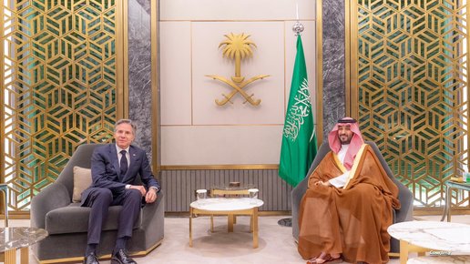 بلينكن يجتمع مع ولي العهد السعودي لبحث الوضع في غزة
