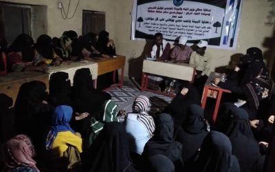 مكتب حماية البيئة بأبين يواصل حملة التوعية بجمعية إكرام التنموية الخيرية الاجتماعية بالكود
