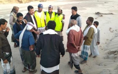 مدير عام رضوم يتفقد المواقع التي تعرضت للسيول بالمديرية ويلتقي لجنة الطوارئ بمنطقة جلعة