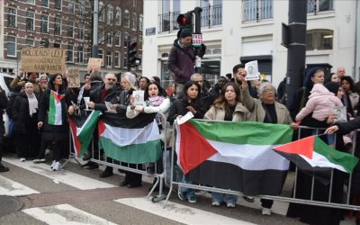 هولندا.. الآلاف يحتجون على زيارة الرئيس الإسرائيلي لأمستردام