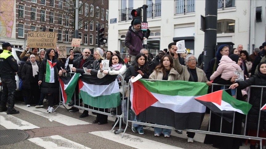 هولندا.. الآلاف يحتجون على زيارة الرئيس الإسرائيلي لأمستردام
