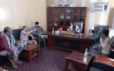 مدير عام مديرية  خنفر “اليوسفي” يلتقي بمدير عام مكتب الضرائب أبين