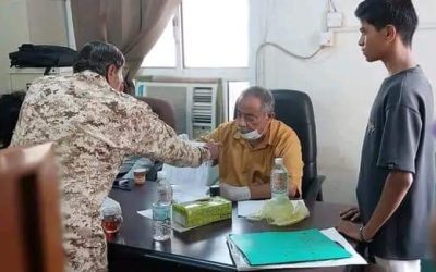 برئاسة بن غودل لجنة اختيار الطلبة المبتعثين من الموسيقى العسكرية إلى معهد الفنون الجميلة بعدن