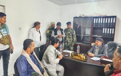 رئيس مجلس القضاء الأعلى يتفقد العمل في محكمة ونيابة لبعوس بمحافظة لحج