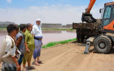 باخبيرة يطلع على سير عمل تأهيل وصيانة احواض معالجة مياه الصرف الصحي في كابوتا
