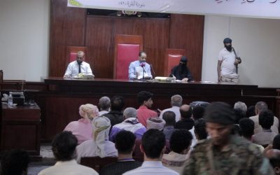 عاجل.. الحكم بإعدام المدعو أمجد خالد وسبعة أخرين متهمين في تفجير موكب المحافظ ومطار عدن