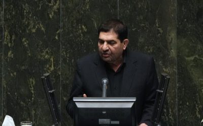 الرئيس الإيراني المؤقت يتحدث أمام البرلمان الجديد