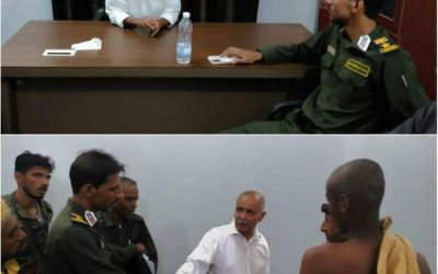 رئيس نيابة أبين  أبوبكر الشقاع يقوم بجولة تفقدية لإدارة أمن خنفر وسجن البحث الجنائي بالمديرية