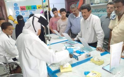 رئيس الهيئة التنفيذية للمجلس الإنتقالي الجنوبي خنفر يزور المعرض العلمي الذي تقيمه مدارس الأوائل بجعار