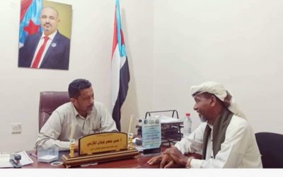 رئيس انتقالي أبين يناقش مع مستشار وزارة العدل والأوقاف انعقاد لقاء تشاوري لأئمة وخطباء المساجد في المحافظة