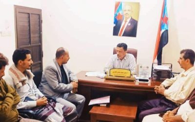 رئيس تنفيذية انتقالي أبين يلتقي الهيئة الإدارية لمنتدى شباب أبين للتنمية والسلام