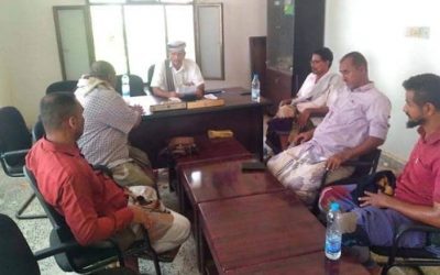 مدير عام مديرية أحور يلتقي بإدارة نادي أحور الرياضي