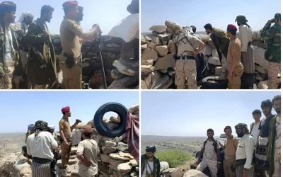 رئيس عمليات محور يافع يتفقد القطاع الثالث  في جبهة الحد يافع