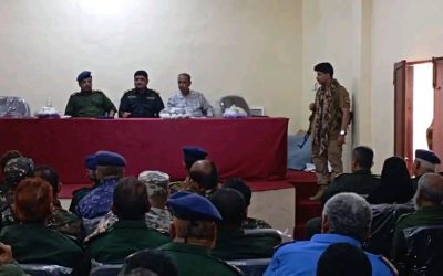 مدير عام أمن أبين يكرم عدد من ضباط إدارة أمن المحافظة