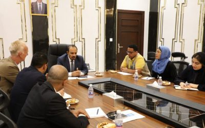 مبخوت بن ماضي يبحث مع وفد UNDP تنفيذ مشاريع مستدامة لخدمة المجتمع المحلي
