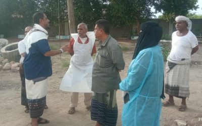 مدير عام مديرية خنفر “اليوسفي” يقوم بزيارة تفقدية ومفاجئة لمركز العزل بمنطقة الكود