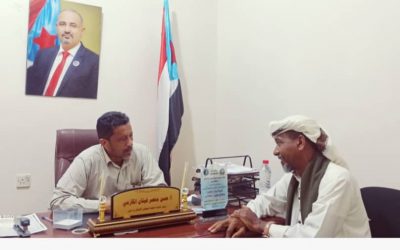 رئيس انتقالي أبين يناقش مع مستشار وزارة العدل والأوقاف انعقاد لقاء تشاوري لأئمة وخطباء المساجد في المحافظة