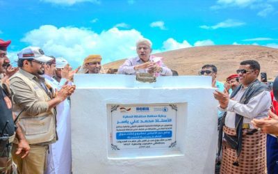 وضع حجر الأساس لمشروع إنشاء سوق الخضار بمديرية المسيلة بمحافظة المهرة