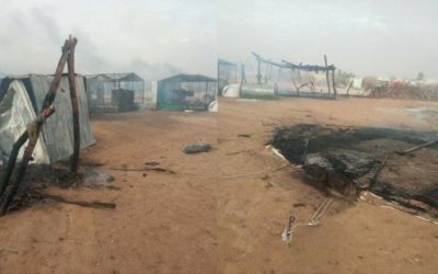 حريق يلتهم أكثر من 30 مسكنًا للنازحين في محافظة مأرب اليمنية