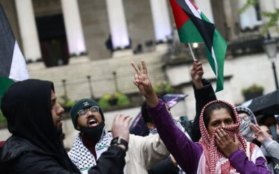 طلاب بريطانيون يتضامنون مع أقرانهم في أميركا بالاحتجاجات الداعمة لغزة