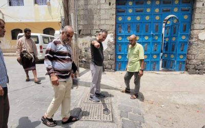 توجيهات من مدير عام المعلا بالبدء باعمال فتح انسدادت خط مياه حي حافون