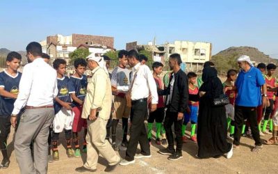 افتتاح البطولة المدرسية لكرة القدم لمنتخبات المدارس بمحافظة الضالع