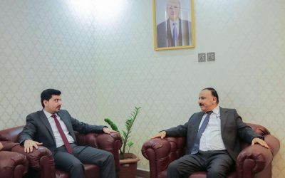 وزير النقل يلتقي رئيس انتقالي محافظة المهرة بن عفرار