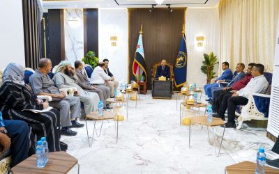 الرئيس الزُبيدي يؤكد على أهمية برامج تدريب وتأهيل الكفاءات الشابة لتحقيق التنمية المستدامة