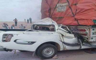 حادث مروري يودي بحياة 4 أشخاص على طريق عدن – المكلا