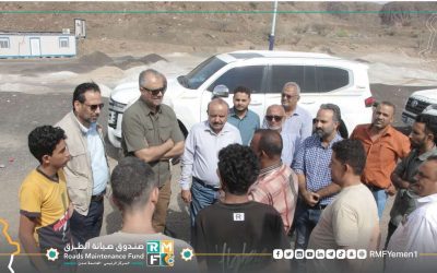 للإطلاع على آخر مستجدات العمل فيها..المهندس معين الماس يزور محطة الوزن المحوري بالعند في لحج