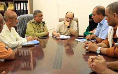 مدير عام دارسعد يناقش مع رئيس مصلحة الأحوال المدنية والسجل المدني الترتيبات الاخيرة لافتتاح فرع للمصلحة في المديرية
