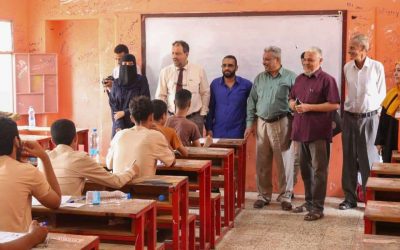 الأمانة العامة تزور مكتب التربية والتعليم في المعلا وتتفقد سير امتحانات الثانوية العامة بالمديرية