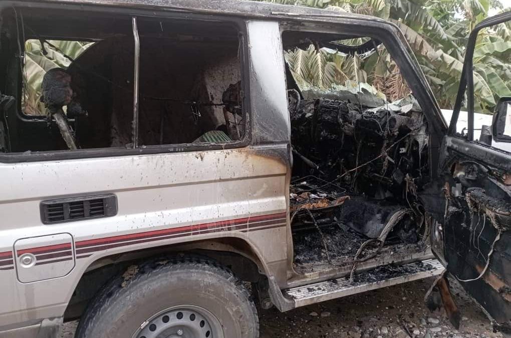 عاجل ..التقطع لمدير سد حسان   واحراق سيارته