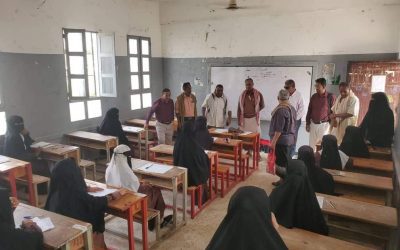 قيادات في الإنتقالي  تتفقد سير الامتحانات في ثانوية باتيس بخنفر