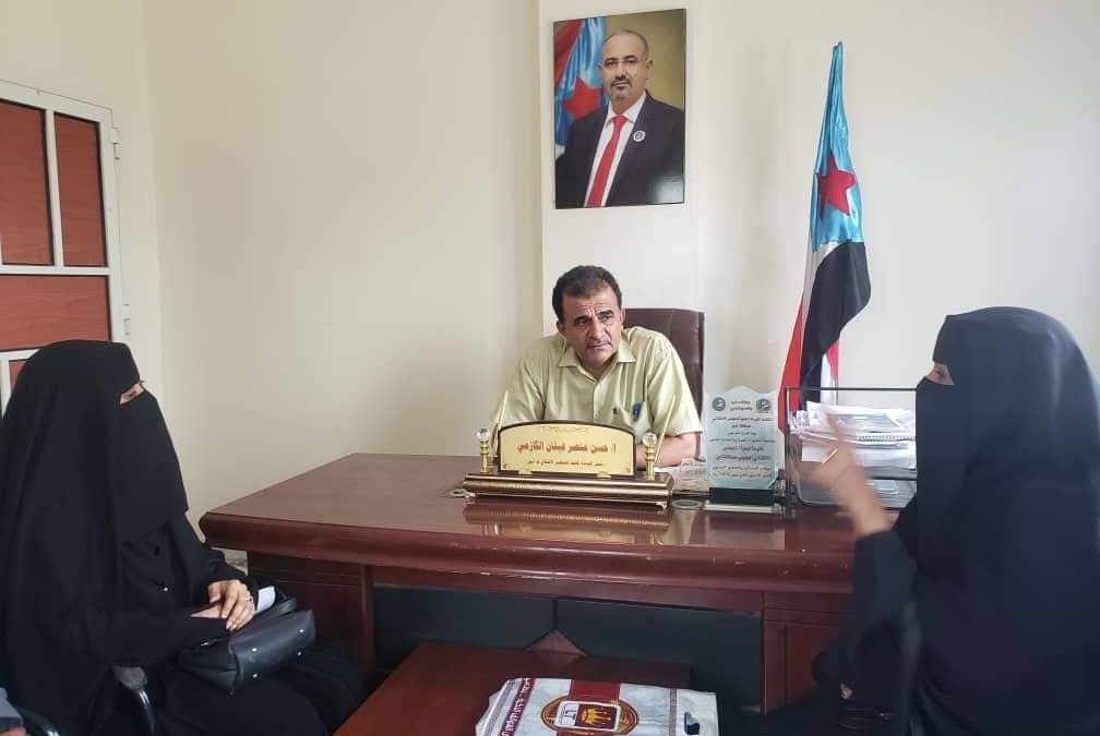 نائب رئيس تنفيذية انتقالي أبين يلتقي رئيسة المرأة والطفل بانتقالي مركز ( ب)  بالكود خنفر