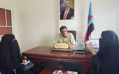 نائب رئيس تنفيذية انتقالي أبين يلتقي رئيسة المرأة والطفل بانتقالي مركز ( ب)  بالكود خنفر
