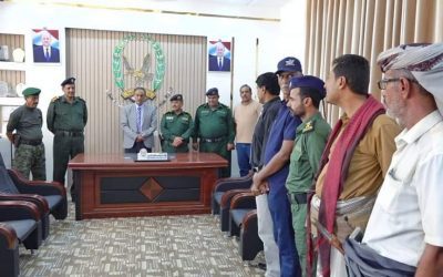 تكريم رئيس وأعضاء فريق البحث الجنائي بشبوة، لاكتشافهم ملابسات جريمة مقتل المواطن الحداد بمنطقة خورة