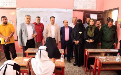 برفقة مدير عام مديرية دارسعد..  نائب محافظ العاصمة عدن و وكيل وزارة التربية والتعليم يواصلون زيارتهم التفقدية إلى مراكز امتحانات الثانوية العامة بقسميها العلمي والأدبي