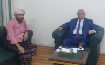الوزير الوالي يستقبل مدير مكتب الواجبات الزكوية بالعاصمة عدن