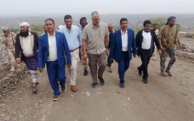 المهندس معين الماس يتفقد مشروع التدخل الطارئ لتاهيل طريق العر المحاجي مسار الحبيلين مديرية الحد