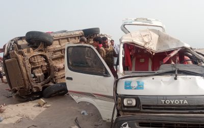 عاجل .. حادث مروع على طريق عدن – أبين