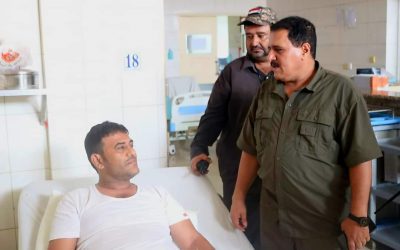 عدن: العميد جبر يزور الجريح خضر في مستشفى بلا حدود